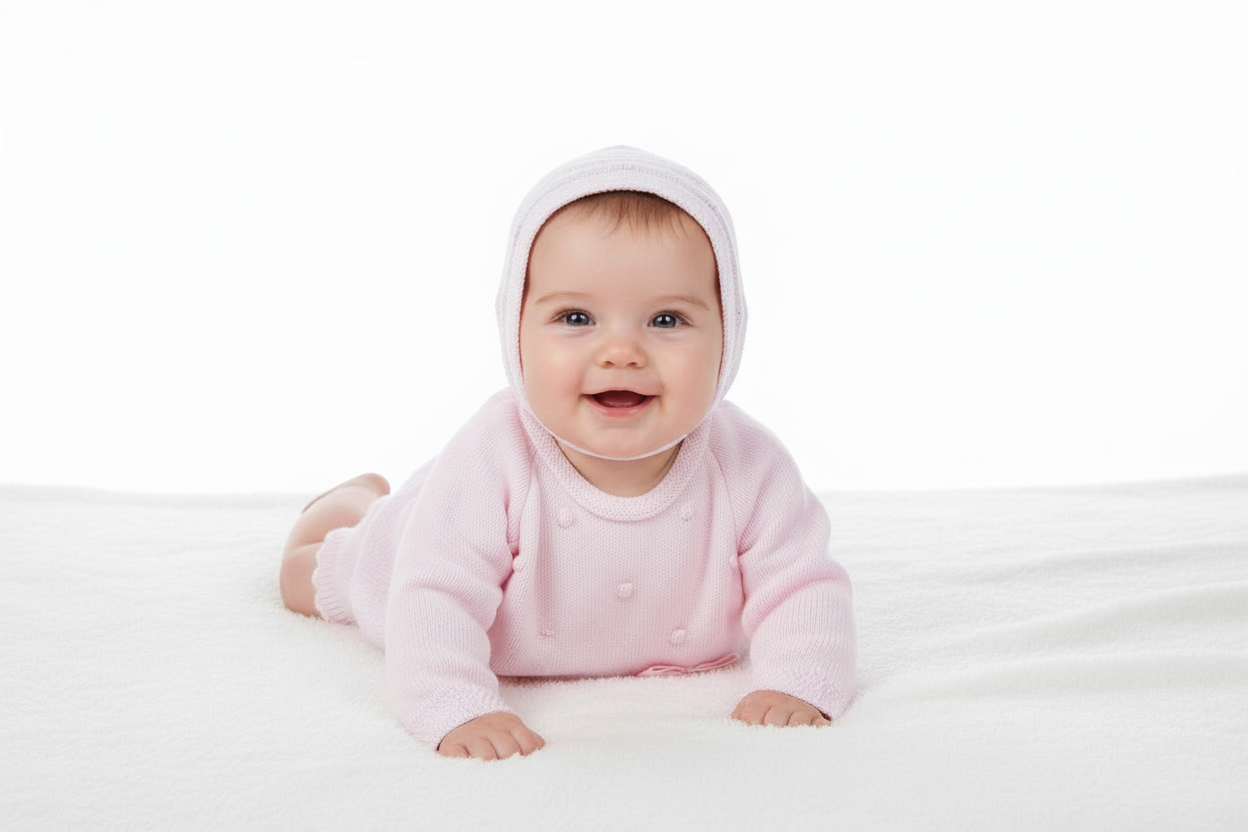 Dandelion knitted set with bonnet