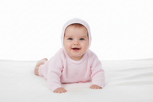 Dandelion knitted set with bonnet