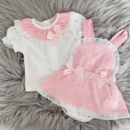 Broderie Anglaise Pinafore Set