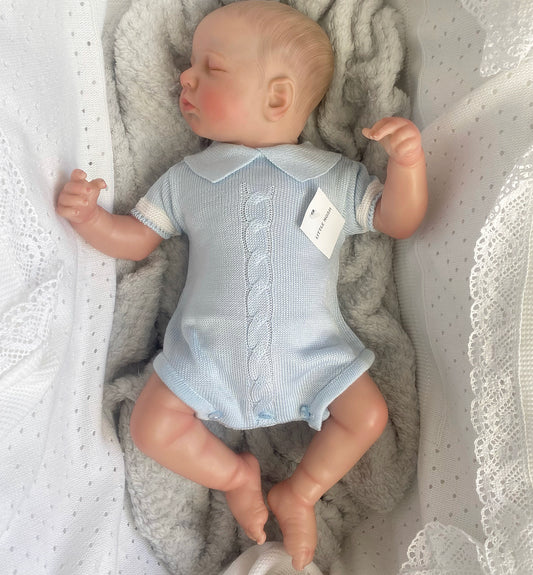 Baby boys Blue Knitted romper