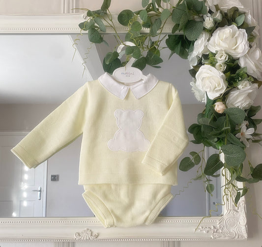 Lemon “Teddy” knitted set