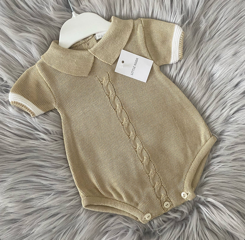 Beige Knitted romper