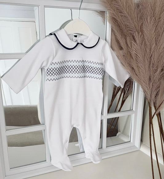 Baby boys smocked all in one