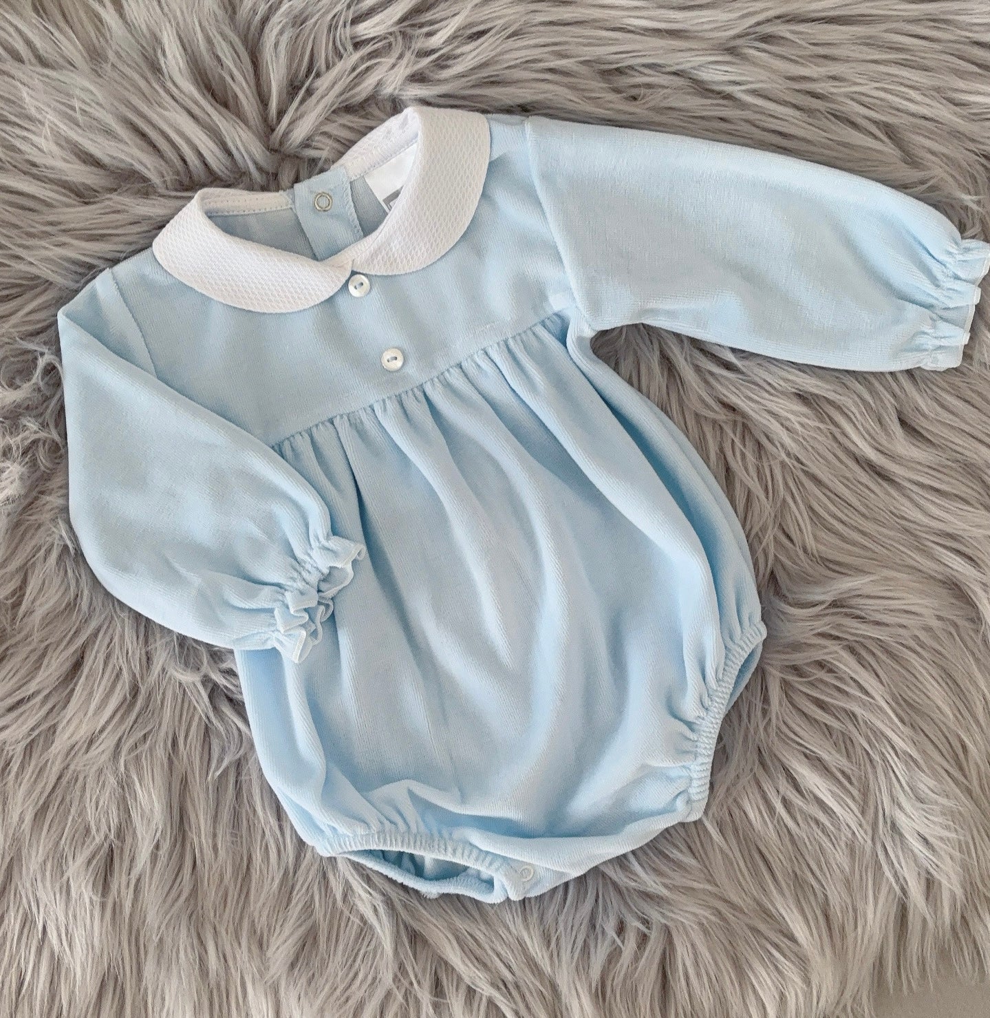 Baby boys velour romper