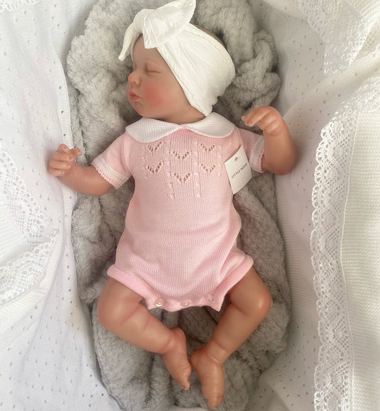 Baby girls pink Knitted romper
