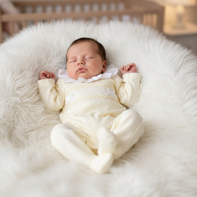 Baby girls smocked all in one