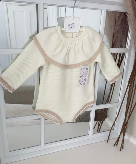 Baby girls “Elsie” knitted romper