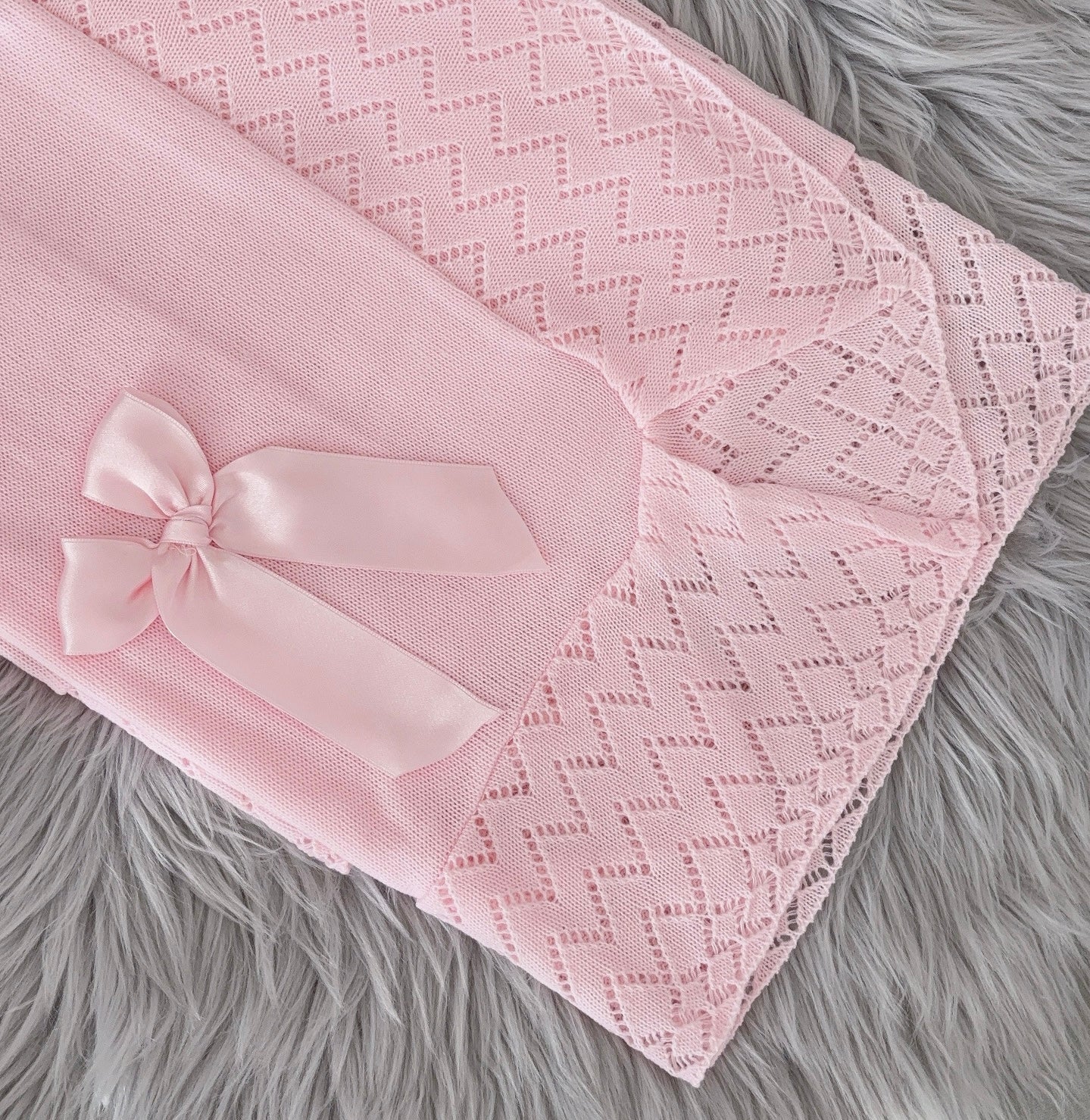 Baby girls pink shawl