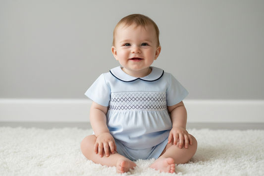 Baby boys smocked top and shorts