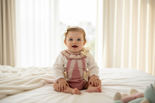 Baby girls romper & blouse set