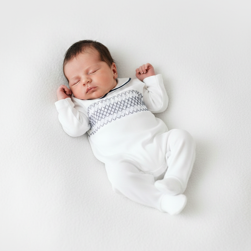 Baby boys smocked all in one