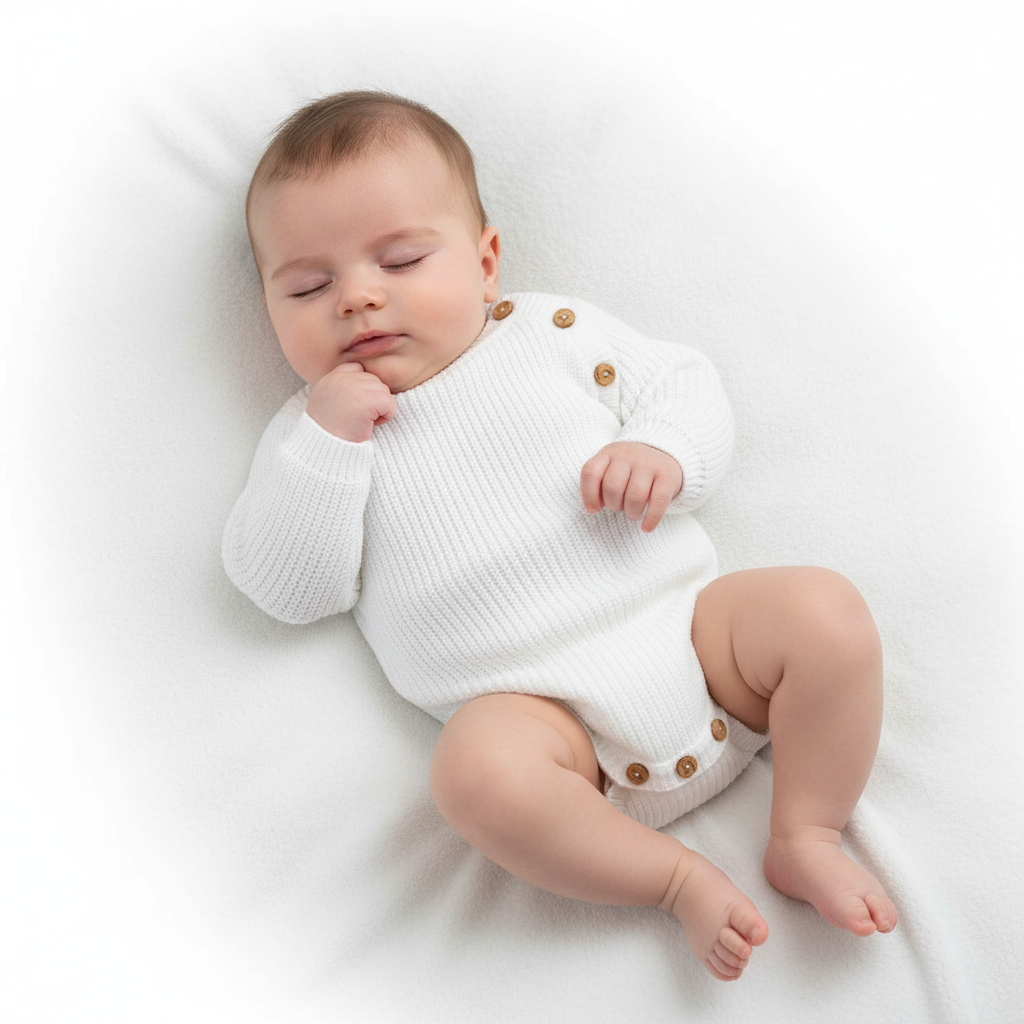 Unisex  Dandelion knitted romper