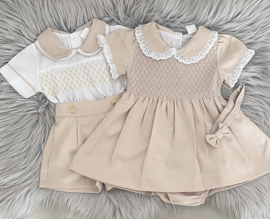Baby boys smocked set