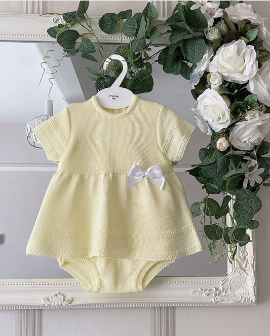 Lemon “Bow” knitted two piece