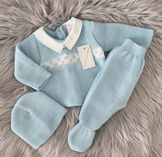 Portuguese knitted set with hat - One size only Nb-3m