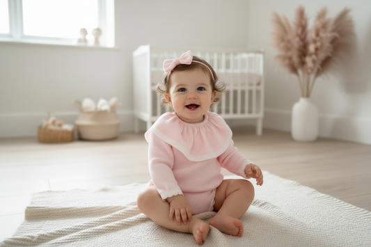 Baby girls “Elsie” knitted romper