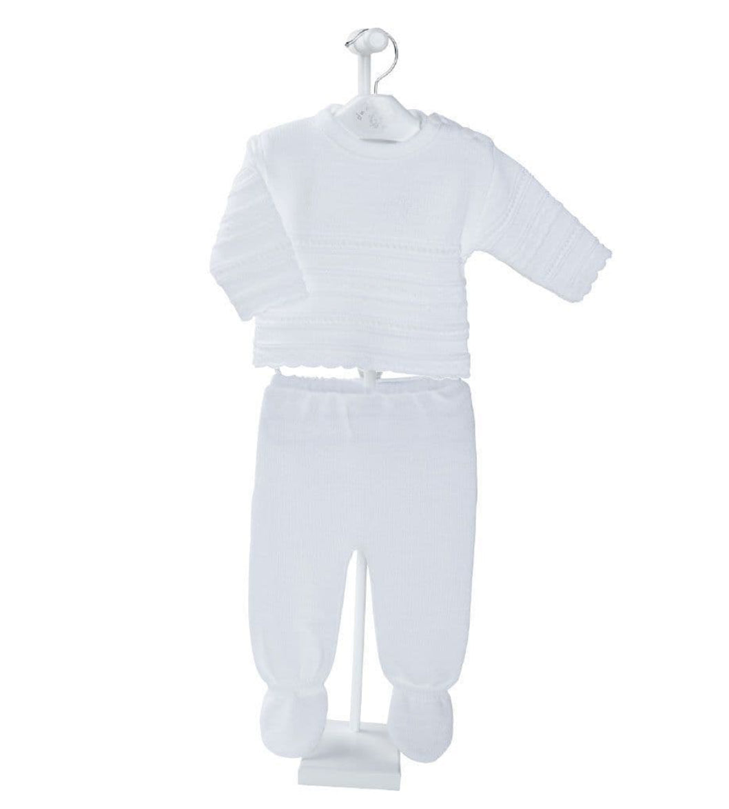 Dandelion Unisex Classic white knitted set