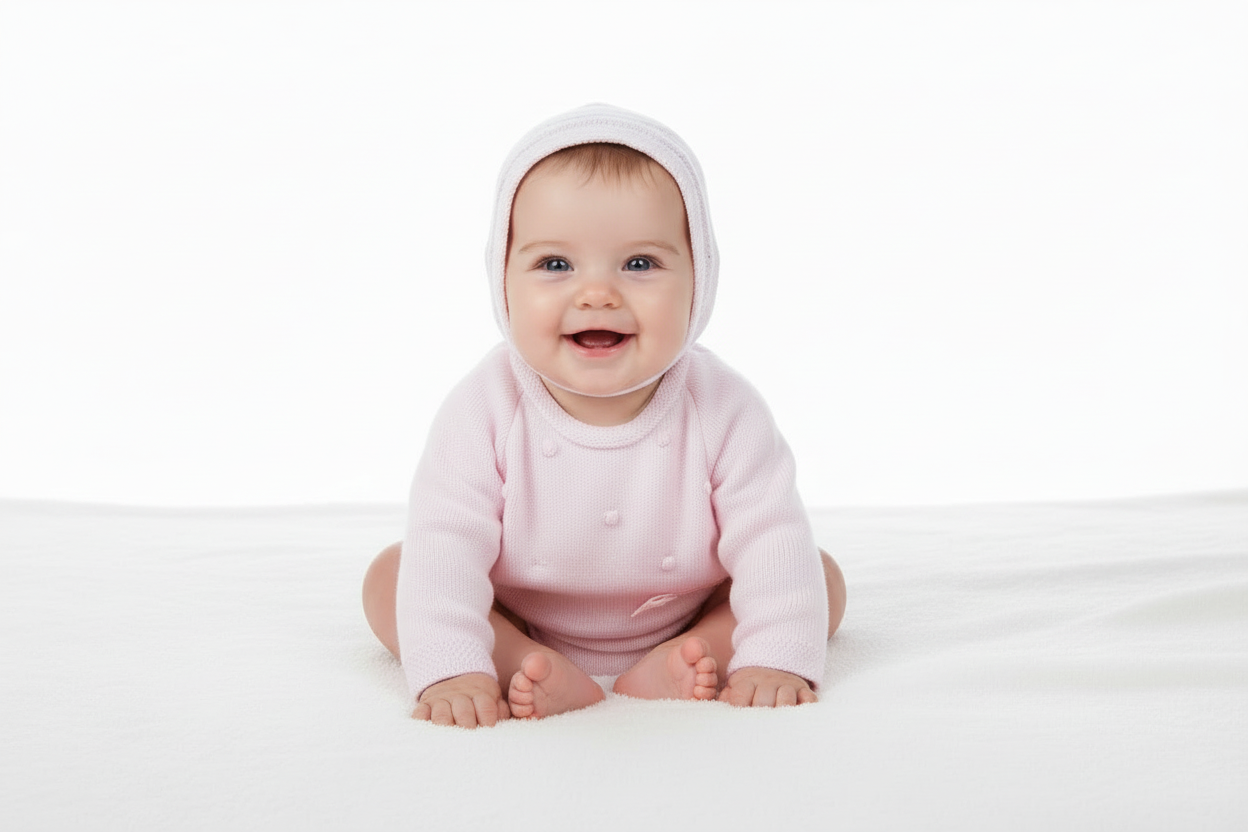 Dandelion knitted set with bonnet