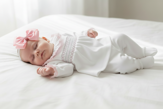 Baby girls smocked two piece set