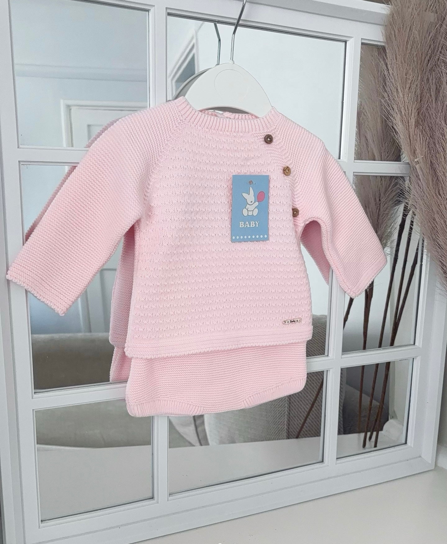 Baby girls “Button” knitted two piece set