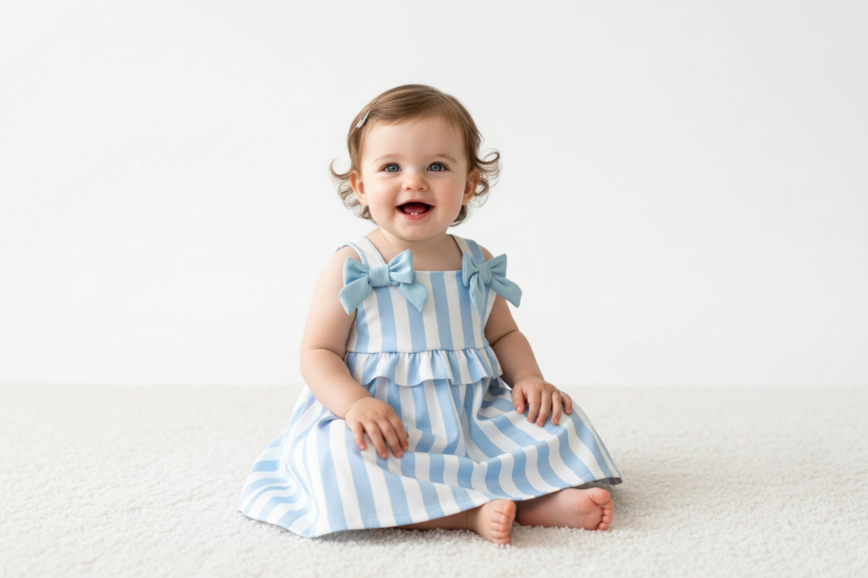 Baby girls striped dress