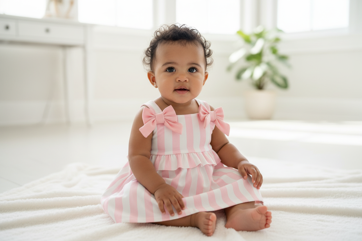 Baby girls striped dress