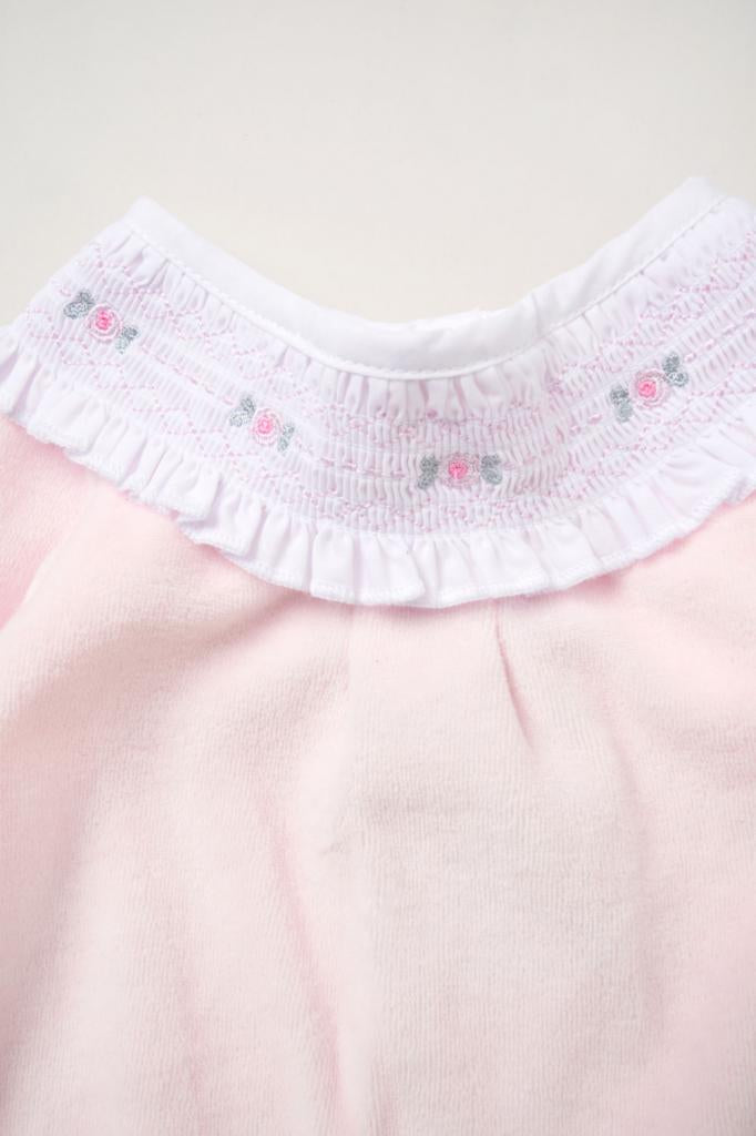 Baby girls smocked collar all in one