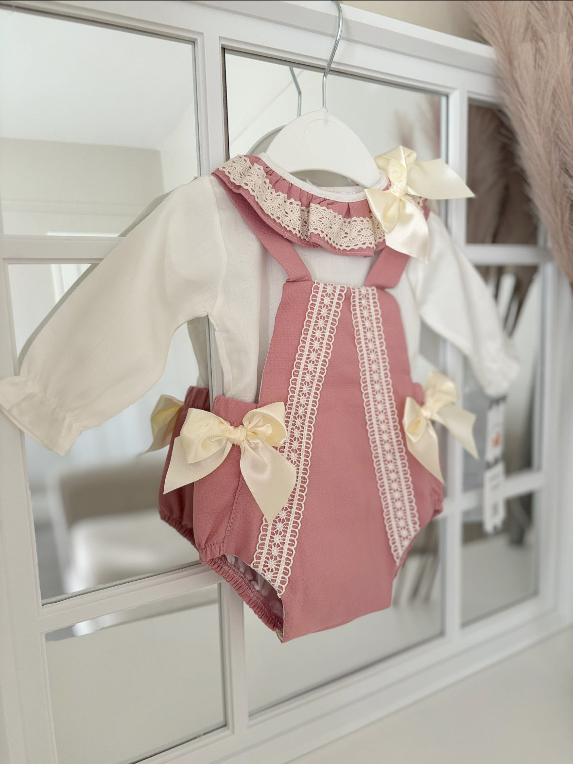 Baby girls romper & blouse set