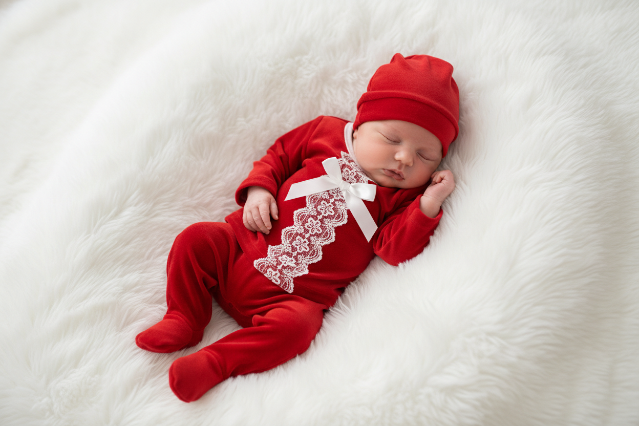 Baby girls velour lace three piece set