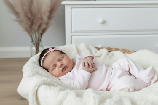 Baby girls stitched edge cotton set