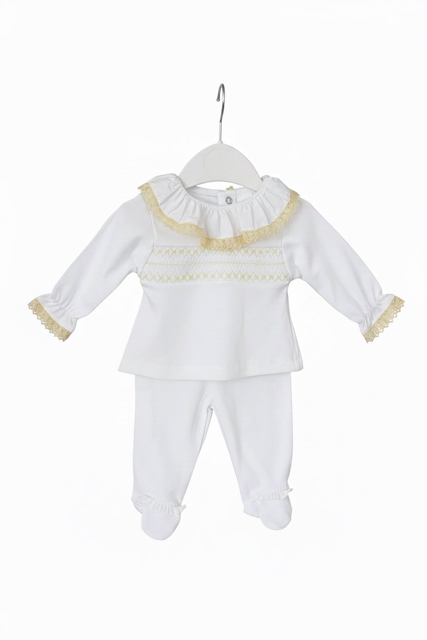 Baby girls smocked cotton set