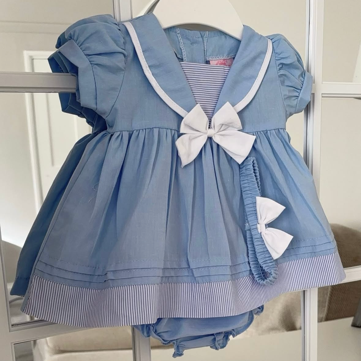 Baby girls sailor dress set