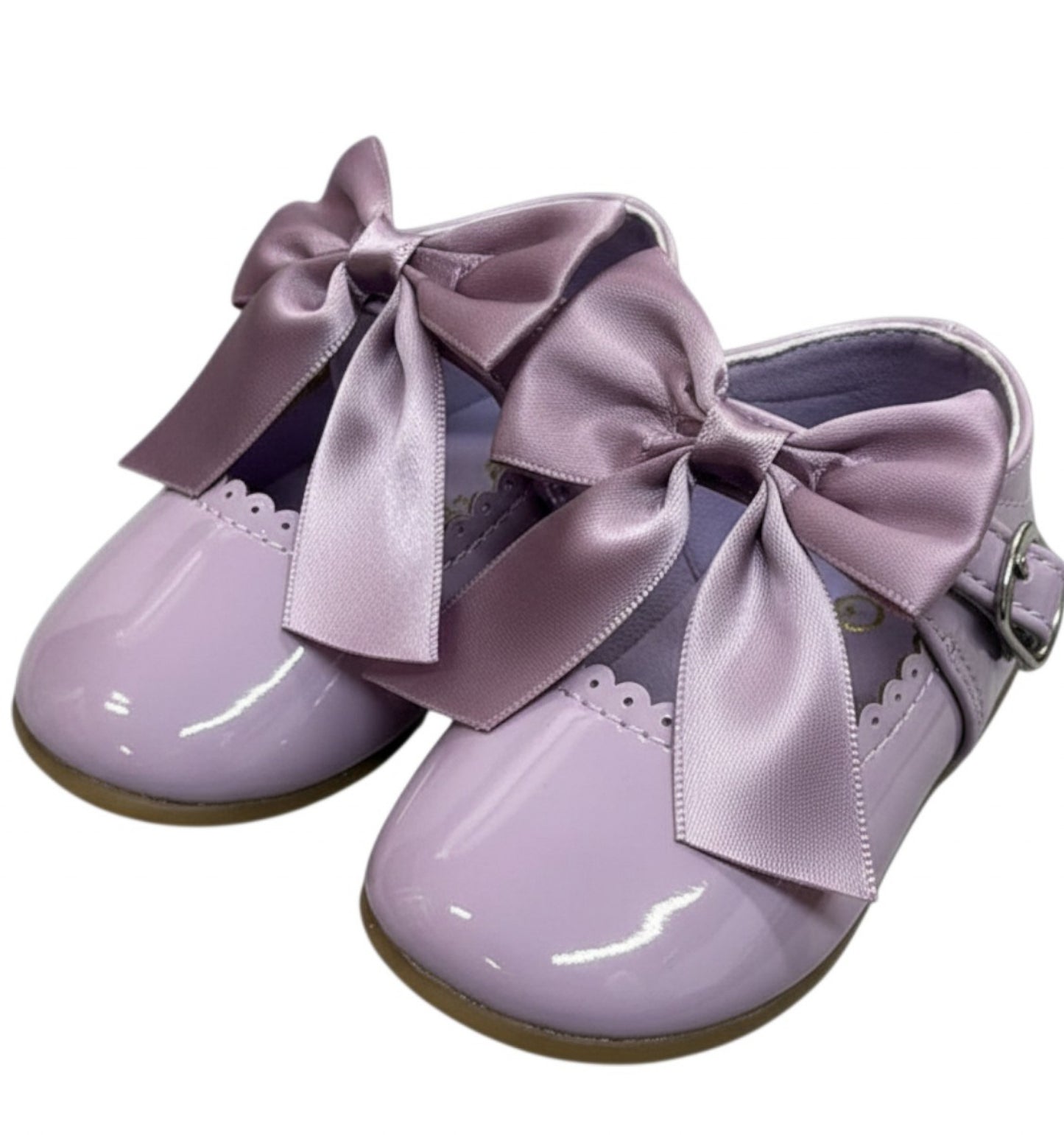 Baby girls Kylie lilac hard sole shoes