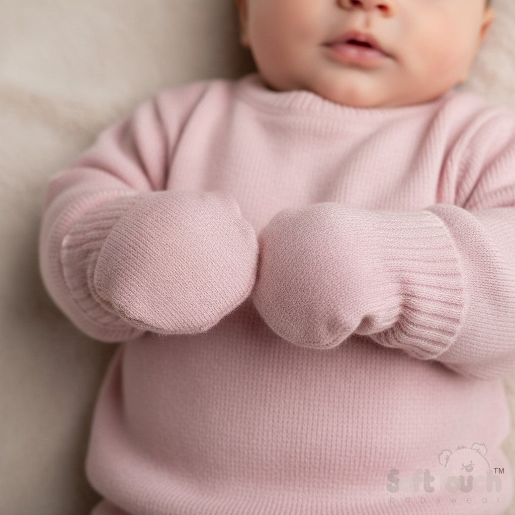 Brushed Cotton Mittens pink