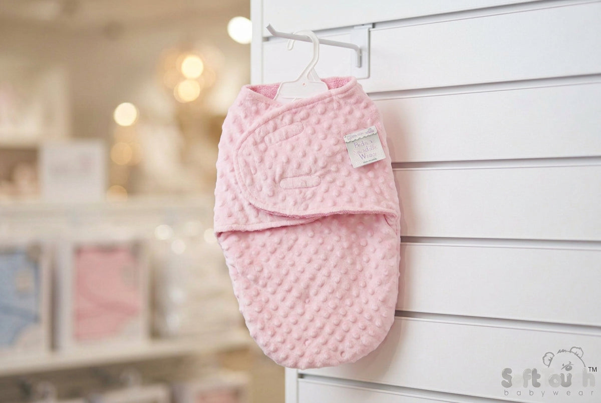Pink bubble mink swaddle