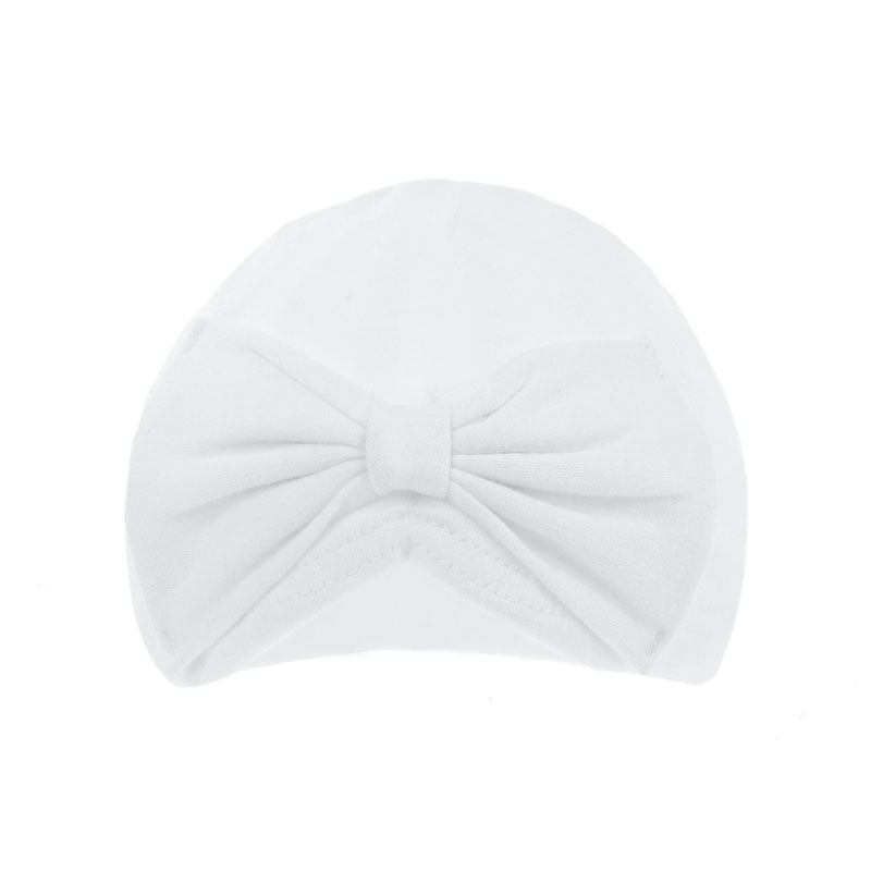 Baby girls cotton bow hat