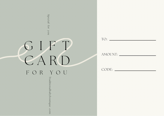 Traditional baby boutique Gift Card